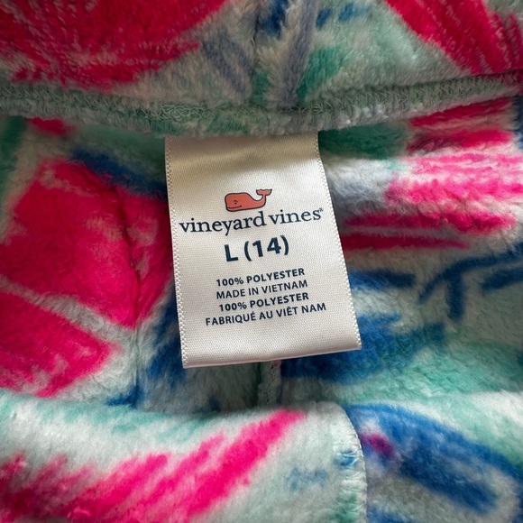 Vineyard vines Beach Print Fleece Pajama pant girls 14 nwot - Picture 2 of 5